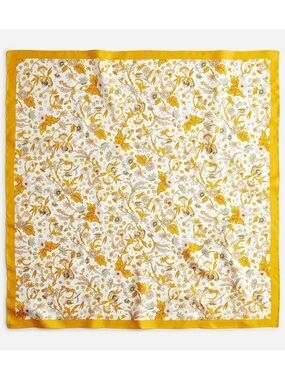 J. Crew Large Oversize Silk Scarf 30" Square Floral Print Bandana